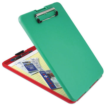 Saunders Slimmate Show2know Safety Organizer, 0.5" Clip Capacity, Holds 8.5 X 114 Sheets, Red-green freeshipping - TVN Wholesale